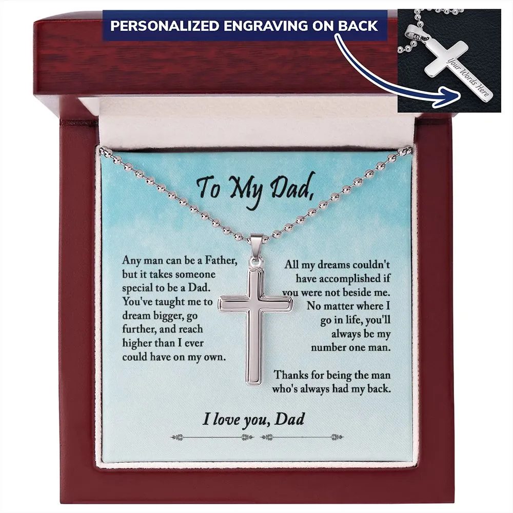 To My Dad Gift from Daughter, Dad Gifts, Dad Birthday Gift from Son, Dad Gift Ideas, Father's Day Gift (Ball Chain)