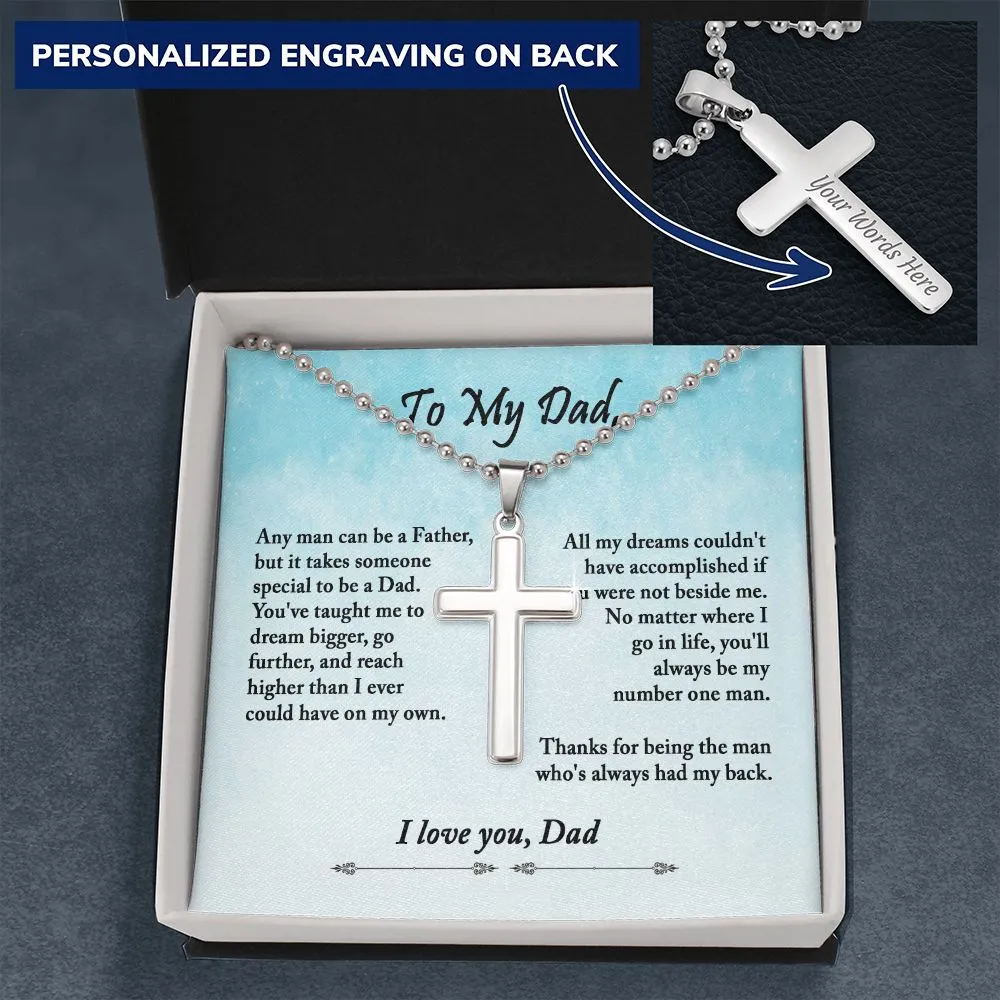 To My Dad Gift from Daughter, Dad Gifts, Dad Birthday Gift from Son, Dad Gift Ideas, Father's Day Gift (Ball Chain)