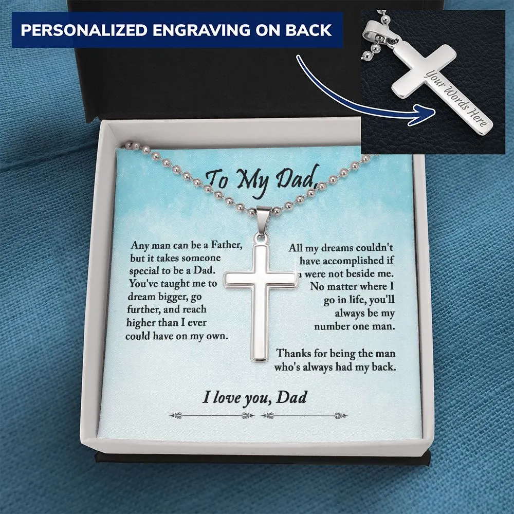 To My Dad Gift from Daughter, Dad Gifts, Dad Birthday Gift from Son, Dad Gift Ideas, Father's Day Gift (Ball Chain)