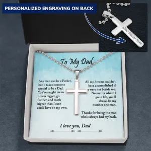 To My Dad Gift from Daughter, Dad Gifts, Dad Birthday Gift from Son, Dad Gift Ideas, Father's Day Gift (Ball Chain)