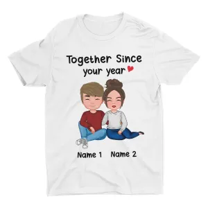 Together Since Personalized Shirts for Men Woman Custom Name Gift For Couple Valentine day