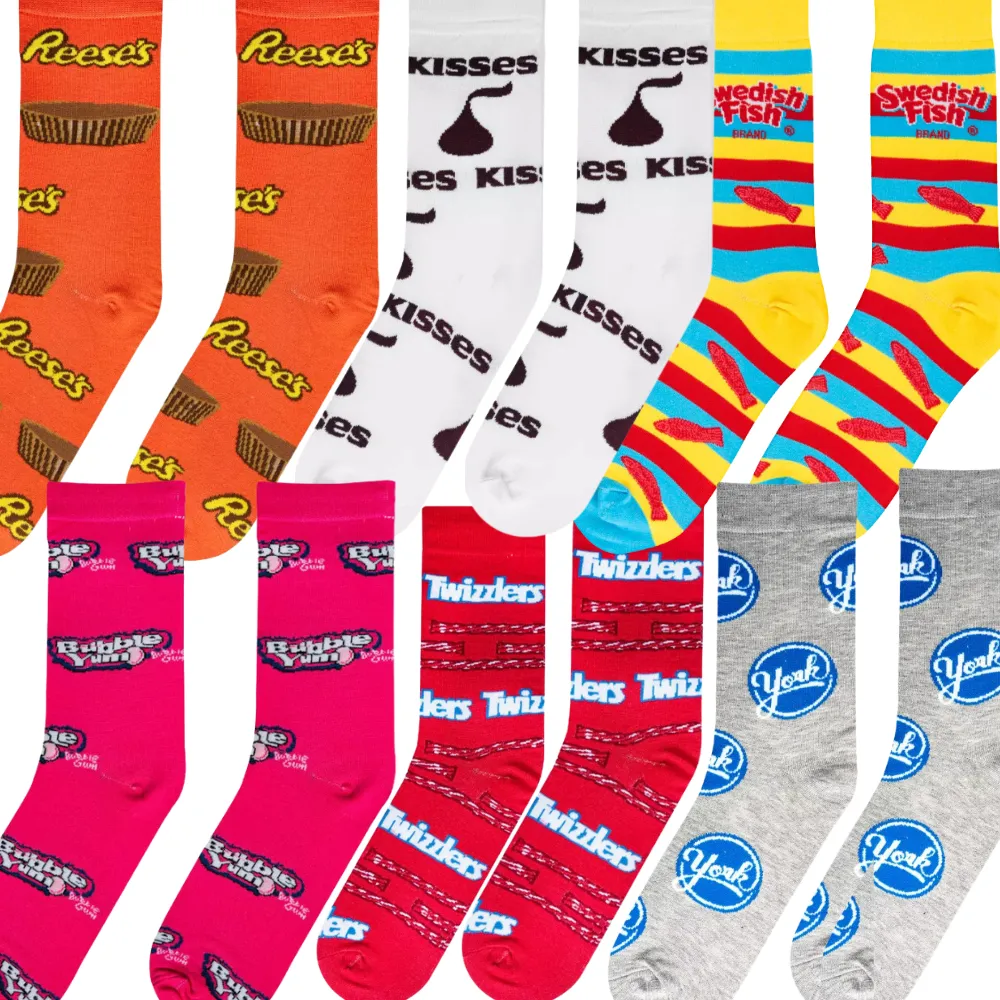 TWIZZLERS Officially Licensed Crew Length Unisex Pair of Socks 9-10