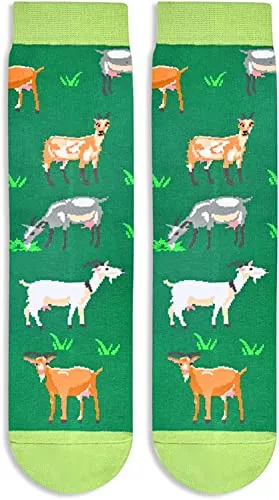 Unisex Funny Goat Socks, Goat Gifts for Women and Men, Goat Gifts Farm Sheep Socks
