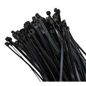 Wadfow 300mm Black Cable Ties - WTEB530048