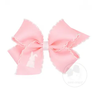 Wee Ones King Moonstitch Bow Easter- Inspired Embroidered on Tail
