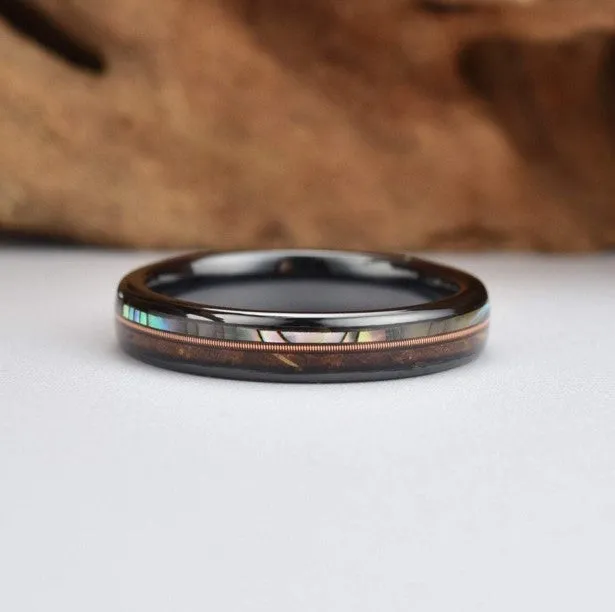 Whiskey Crescendo - Whiskey Barrel Abalone Shell 4MM