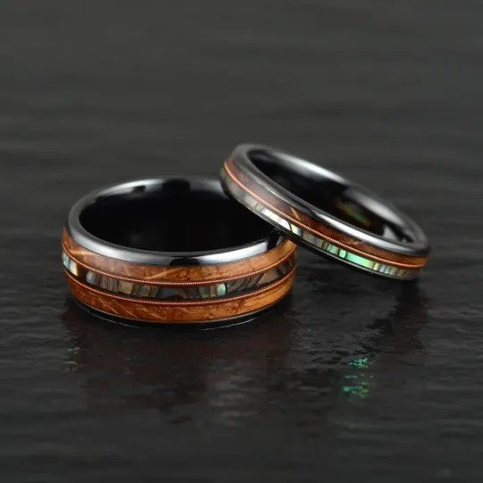 Whiskey Crescendo - Whiskey Barrel Abalone Shell 4MM