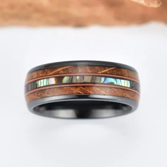 Whiskey Crescendo - Whiskey Barrel Abalone Shell 4MM