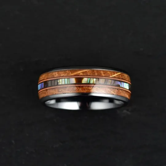 Whiskey Crescendo - Whiskey Barrel Abalone Shell 4MM
