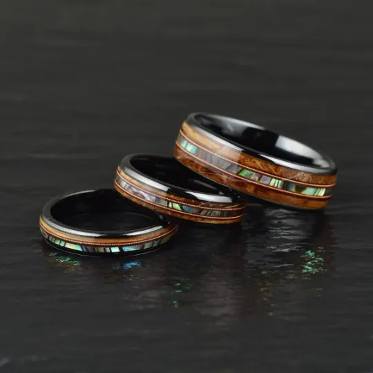 Whiskey Crescendo - Whiskey Barrel Abalone Shell 4MM
