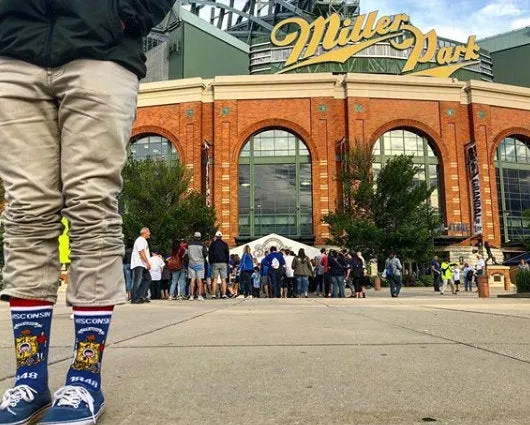Wisconsin State Flag Socks