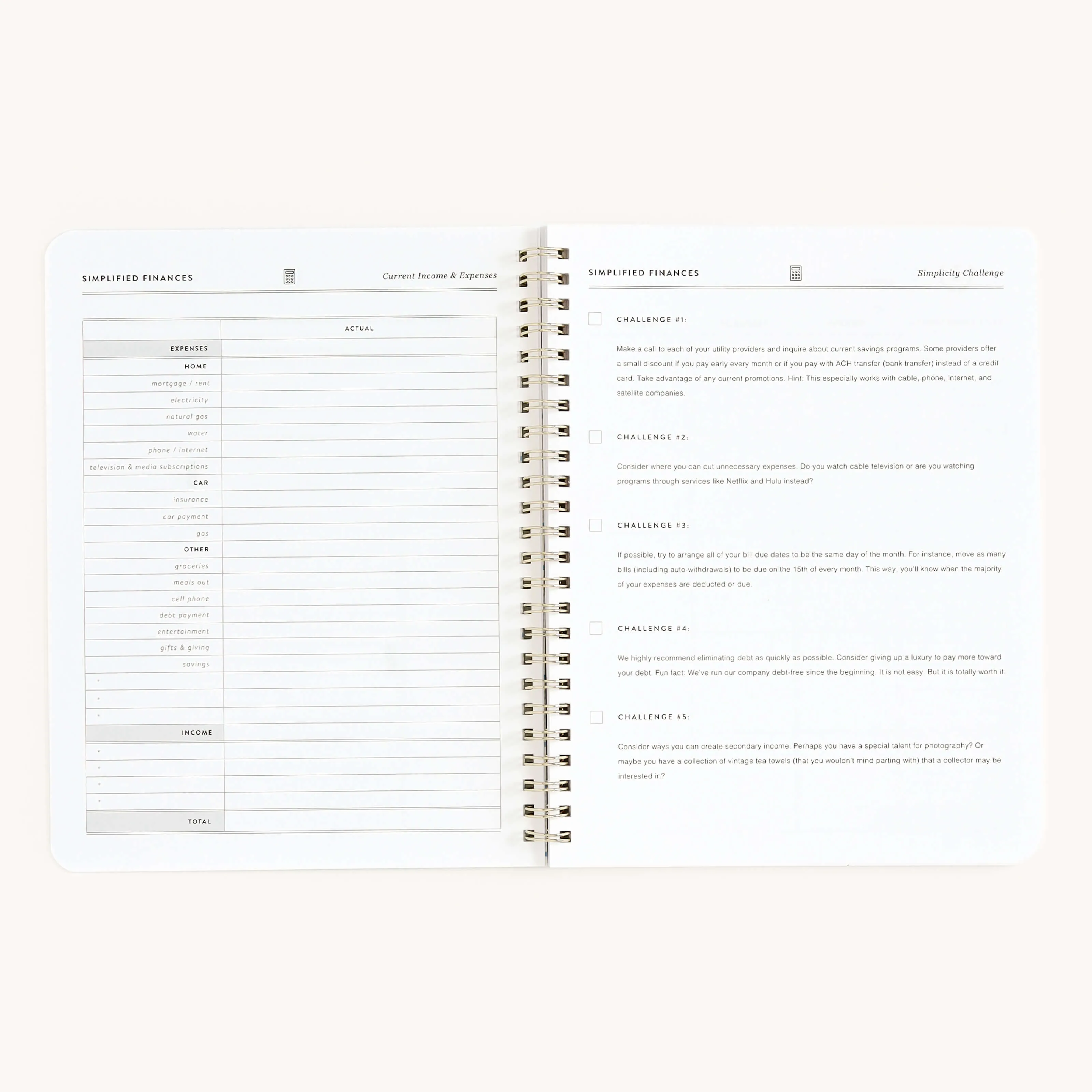 Workbook - Finances