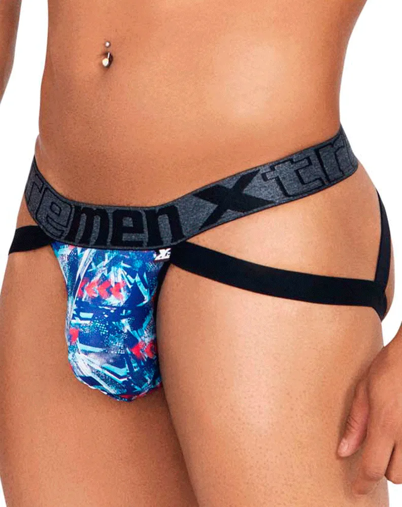 Xtremen 91130 Printed Jockstrap Royal