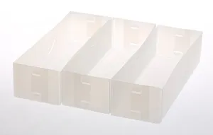 YBM HOME Closet Drawer Organizer for Underwear, Socks, Bras, Ties, Scarves, Foldable Dresser Storage Boxes Divider Keeps Clothes Organized (Small Sized Organizers, Set of 3)