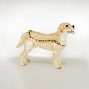 Yellow Labrador Figurine Treasure Box