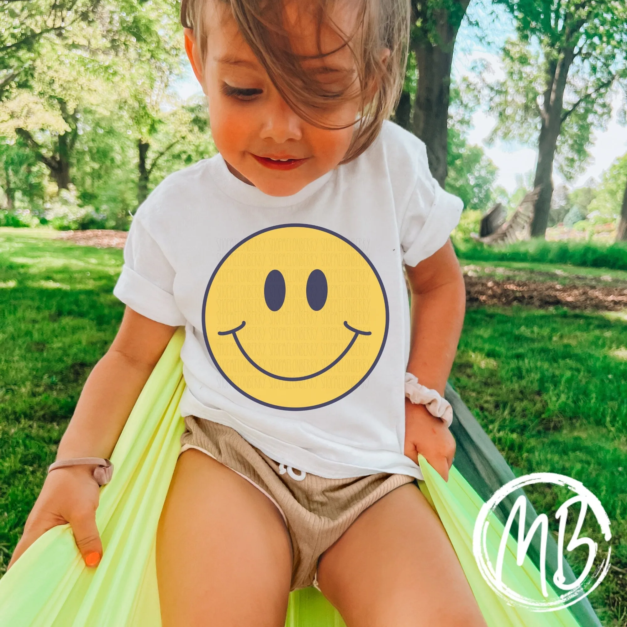 Yellow Smiley Ruffle Tee or Onesie | Toddler | Baby | Girl | Smiley Face |